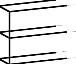 XOOON Modulo aanbouwrek in metaal 45 cm, 2 nivo's -^ Wandmeubels
