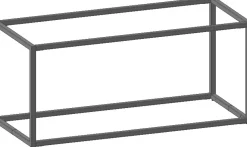 XOOON Modulo basisrek in metaal 90 cm, 1 nivo -^ Wandmeubels