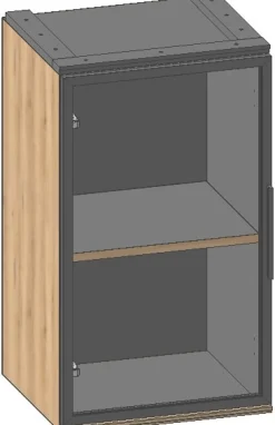 XOOON Modulo kast in naturel 45 cm met 1 glasdeur -^ Bergkasten