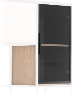XOOON Modulo kast in naturel 45 cm met 1 glasdeur -^ Bergkasten