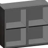 XOOON Modulo kast in onyx 90 cm met glasdeuren -^ Bergkasten