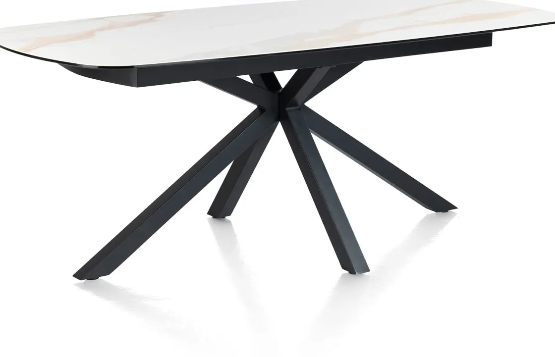 XOOON Montello eettafel met keramiek blad 200x100cm^ Tafelconfigurator|Eettafels