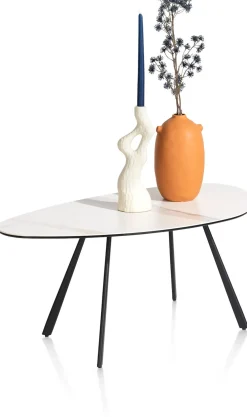 XOOON Montello hoge salontafel met keramiek blad 94x49cm^ Bijzettafel Sets|Salontafels