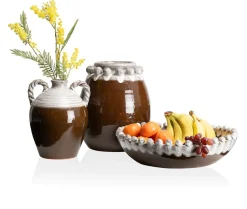 XOOON Nera vaas (H26cm) in de kleur Bruin - COCOmaison^ Woonaccessoires