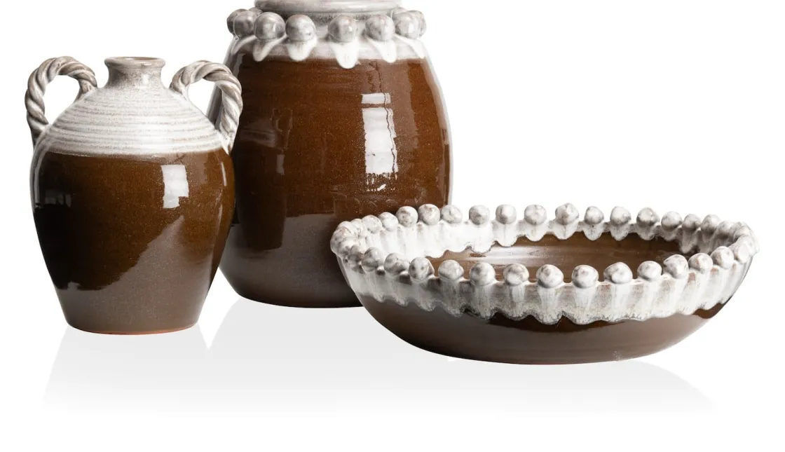 XOOON Nera vaas (H26cm) in de kleur Bruin - COCOmaison^ Woonaccessoires