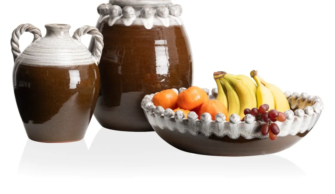 XOOON Nera vaas (H26cm) in de kleur Bruin - COCOmaison^ Woonaccessoires