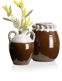 XOOON Nera vaas (H31cm) in de kleur Bruin - COCOmaison^ Woonaccessoires