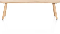 XOOON Niora, bank 160x43cm - massief eiken - houten pootjes - inclusief kussen^ Eetkamerbanken|Eetkamerstoelen