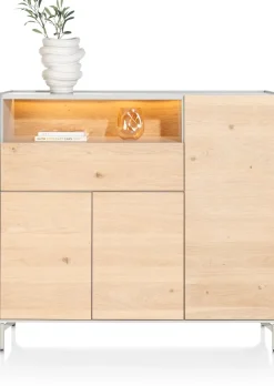 XOOON NIORA dressette 148 cm - naturel eiken^ Bergkasten