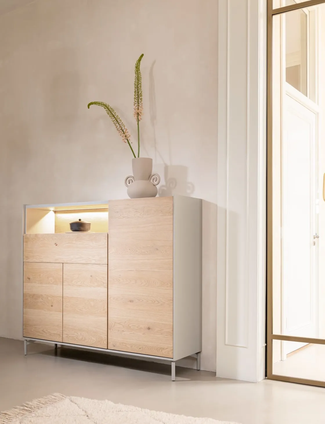 XOOON NIORA dressette 148 cm - naturel eiken^ Bergkasten