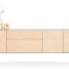 XOOON NIORA dressoir 240 cm - 3-deuren + 2-laden - naturel eiken^ Dressoirs