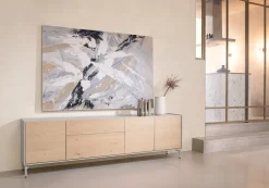 XOOON NIORA dressoir 240 cm - 3-deuren + 2-laden - naturel eiken^ Dressoirs