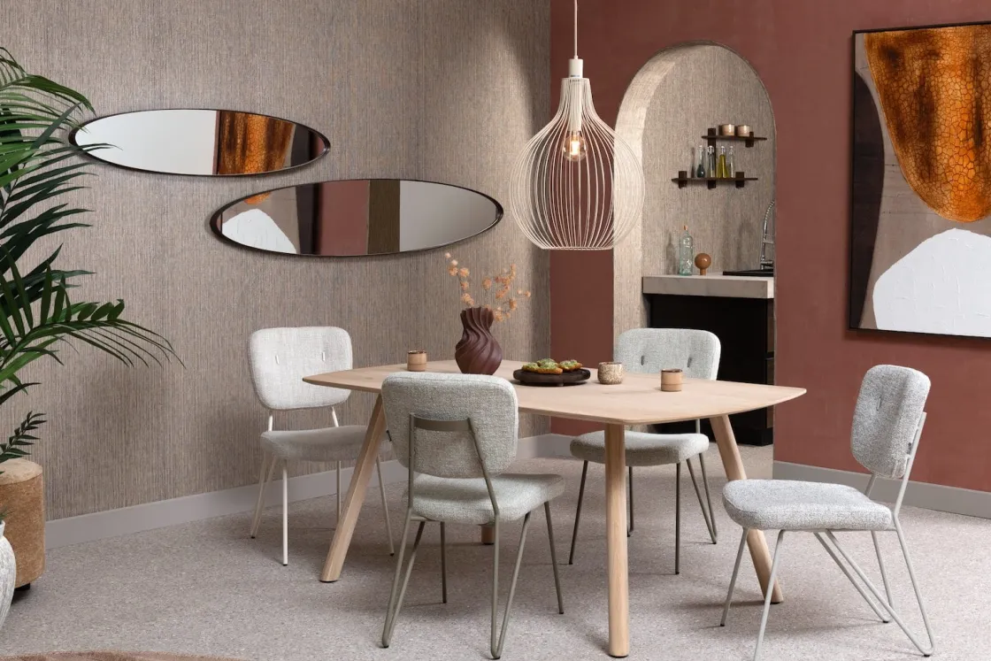 XOOON NIORA eetkamertafel 180 x 100 cm - rechthoek - naturel eiken^ Eettafels|Tafelconfigurator