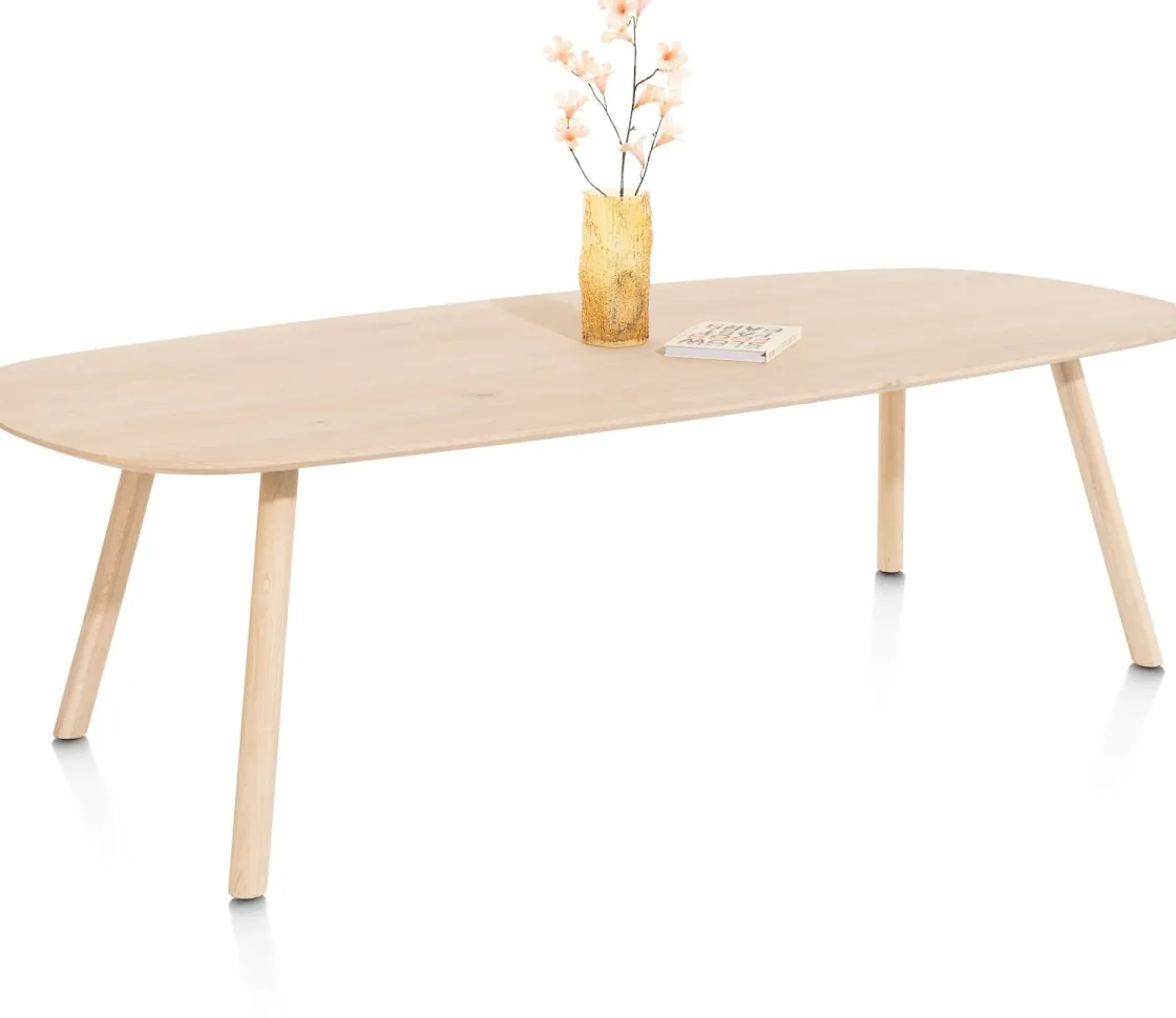XOOON NIORA eetkamertafel 210 x 110 cm - deens ovaal - naturel eiken^ Eettafels|Tafelconfigurator