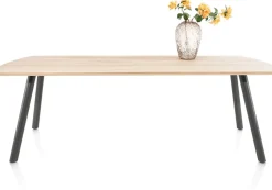 XOOON NIORA eetkamertafel 240 x 100 cm - metalen poot - grafiet^ Tafelconfigurator|Eettafels