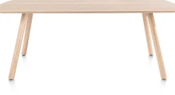 XOOON NIORA eetkamertafel 210 x 100 cm - rechthoek - naturel eiken^ Eettafels|Tafelconfigurator