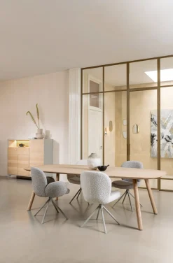 XOOON NIORA eetkamertafel 270 x 120 cm - deens ovaal - naturel eiken^ Eettafels|Tafelconfigurator