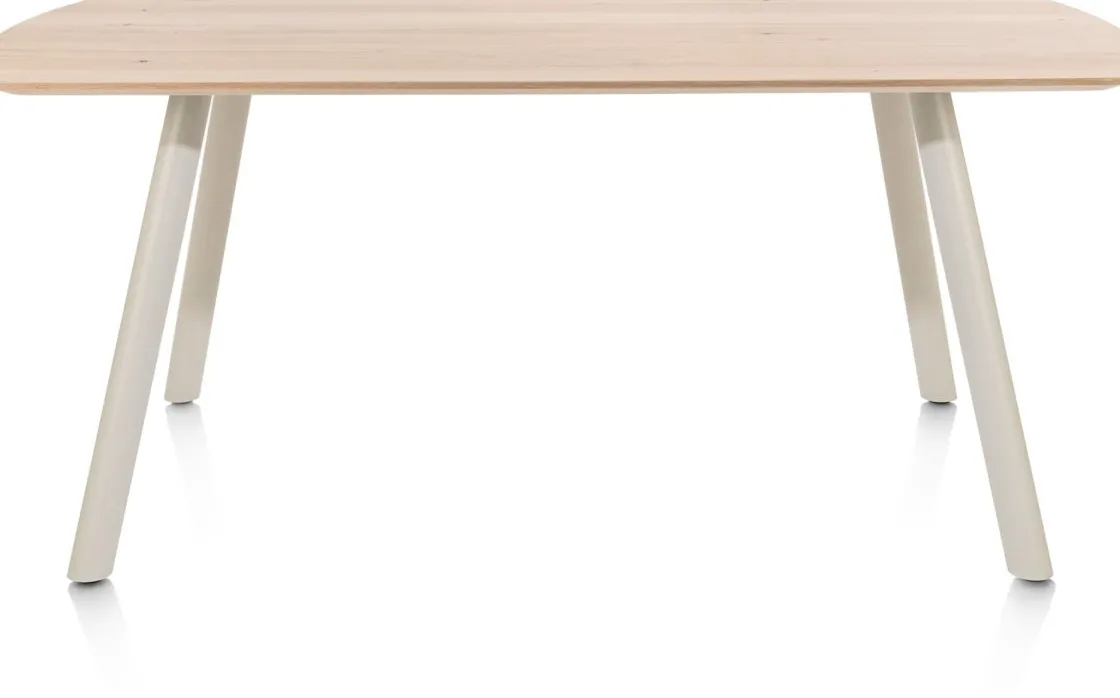 XOOON NIORA eetkamertafel 180 x 100 cm - rechthoek - zijdegrijs^ Tafelconfigurator|Eettafels