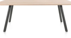 XOOON NIORA eetkamertafel 210 x 100 cm - metalen poot - grafiet^ Tafelconfigurator|Eettafels