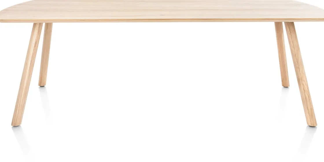 XOOON NIORA eetkamertafel 240 x 100 cm - rechthoek - naturel eiken^ Eettafels|Tafelconfigurator