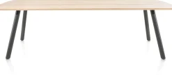 XOOON NIORA eetkamertafel 270 x 100 cm - metalen poot - grafiet^ Tafelconfigurator|Eettafels