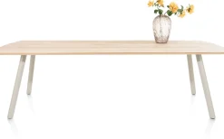 XOOON NIORA eetkamertafel 270 x 100 cm - rechthoek - zijdegrijs^ Tafelconfigurator|Eettafels