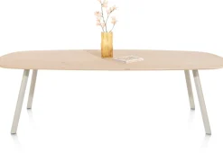XOOON NIORA eetkamertafel 270 x 120 cm - deens ovaal - zijdegrijs^ Tafelconfigurator|Eettafels