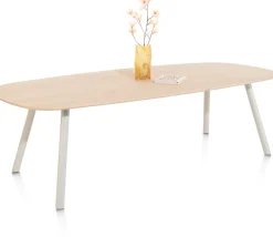 XOOON NIORA eetkamertafel 270 x 120 cm - deens ovaal - zijdegrijs^ Tafelconfigurator|Eettafels