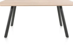XOOON NIORA eetkamertafel 180 x 100 cm - metalen poot - grafiet^ Tafelconfigurator|Eettafels