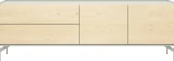 XOOON NIORA lowboard 170 cm - 2-deuren + 2-laden - naturel eiken^ Tv-Meubelen|Dressoirs