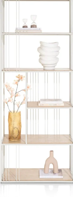 XOOON NIORA roomdivider 80 cm - zijdegrijs^ Roomdivider|Boekenkasten