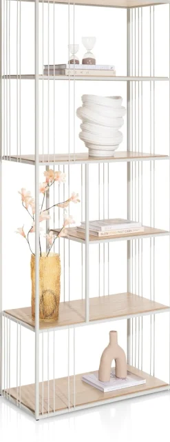 XOOON NIORA roomdivider 80 cm - zijdegrijs^ Roomdivider|Boekenkasten