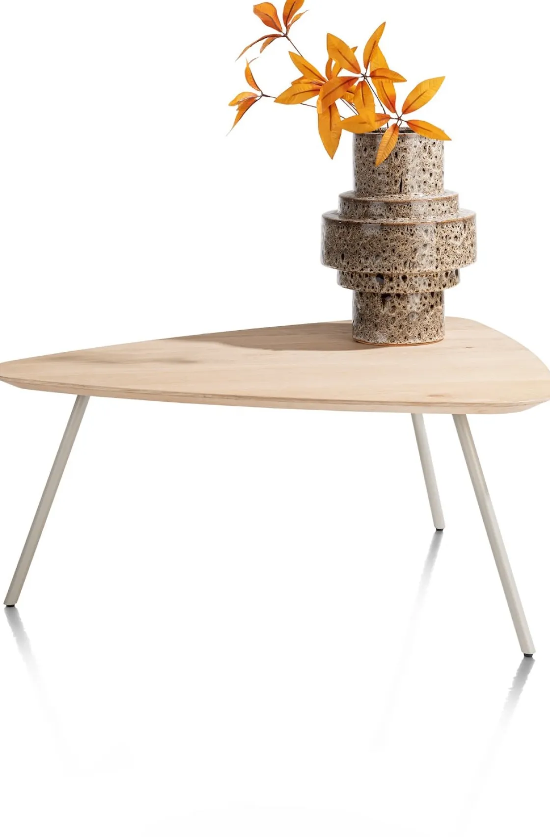 XOOON NIORA salontafel 85 x 77 cm - eiken fineer - zijdegrijs^ Salontafels|Tafelconfigurator