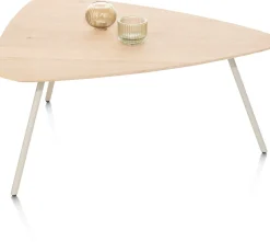 XOOON NIORA salontafel 85 x 77 cm - eiken fineer - zijdegrijs^ Salontafels|Tafelconfigurator