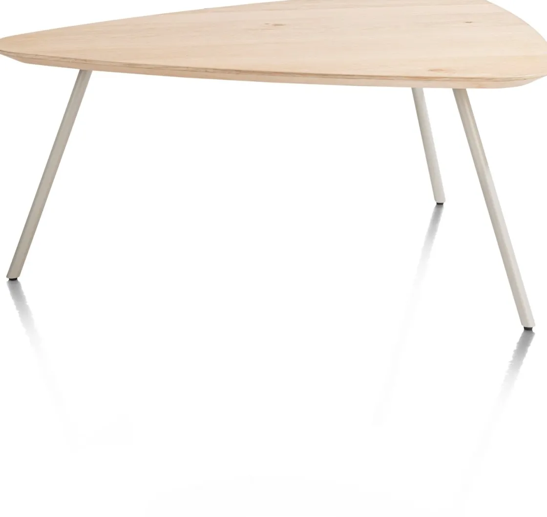 XOOON NIORA salontafel 85 x 77 cm - eiken fineer - zijdegrijs^ Salontafels|Tafelconfigurator