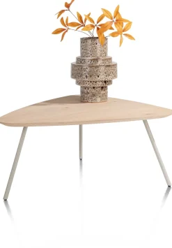 XOOON NIORA salontafel 85 x 77 cm - eiken fineer - zijdegrijs^ Salontafels|Tafelconfigurator