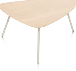 XOOON NIORA salontafel 85 x 77 cm - eiken fineer - zijdegrijs^ Salontafels|Tafelconfigurator