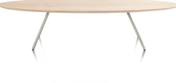 XOOON NIORA salontafel 150 x 50 cm - eiken fineer - zijdegrijs^ Salontafels|Tafelconfigurator