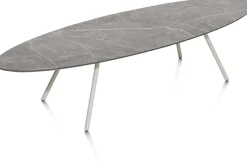 XOOON NIORA salontafel 150 x 50 cm - HPL marmer licht grijs^ Salontafels|Tafelconfigurator