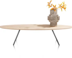 XOOON NIORA salontafel 150 x 50 cm - eiken fineer - grafiet^ Salontafels|Tafelconfigurator