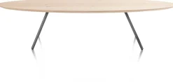 XOOON NIORA salontafel 150 x 50 cm - eiken fineer - grafiet^ Salontafels|Tafelconfigurator