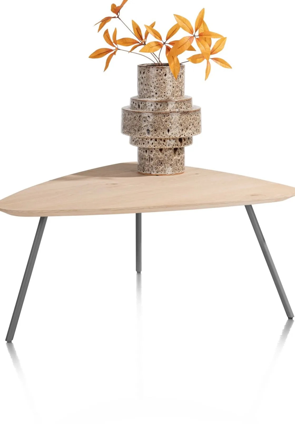 XOOON NIORA salontafel 85 x 77 cm - eiken fineer - grafiet^ Salontafels|Tafelconfigurator