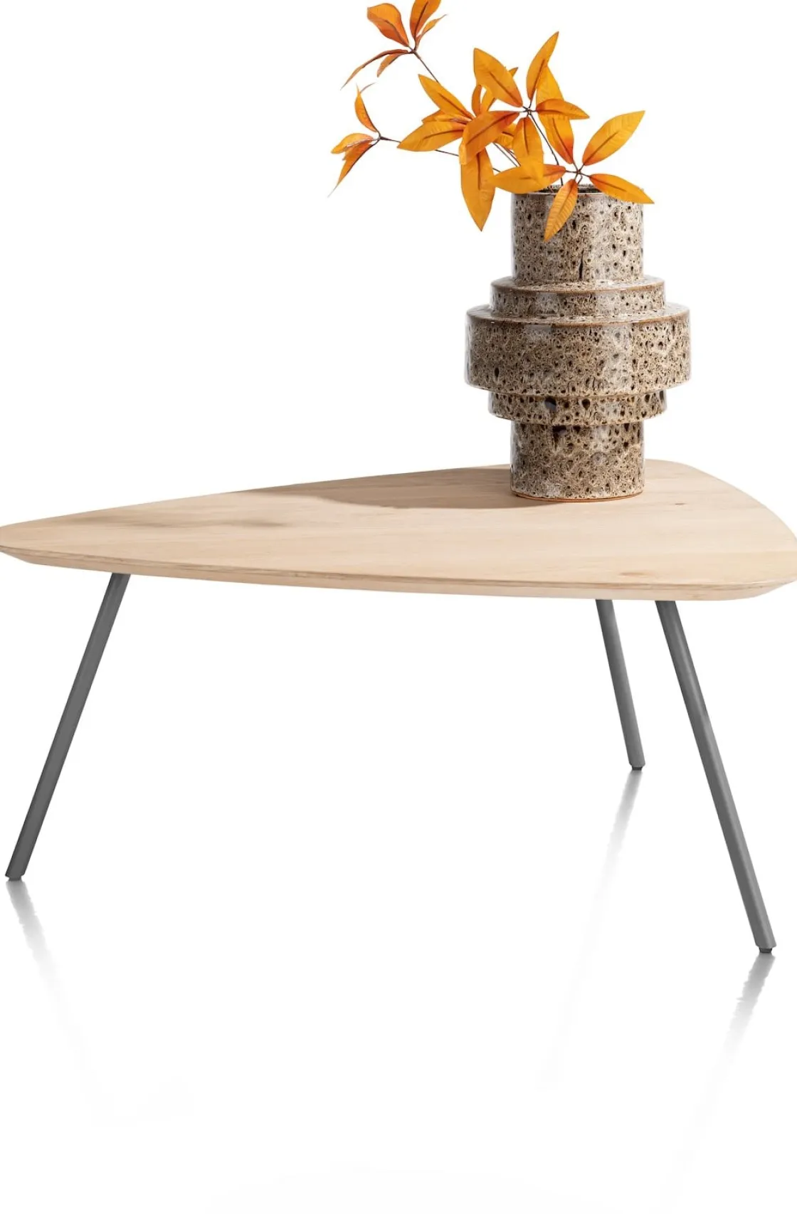 XOOON NIORA salontafel 85 x 77 cm - eiken fineer - grafiet^ Salontafels|Tafelconfigurator