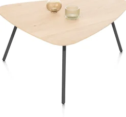 XOOON NIORA salontafel 85 x 77 cm - eiken fineer - grafiet^ Salontafels|Tafelconfigurator