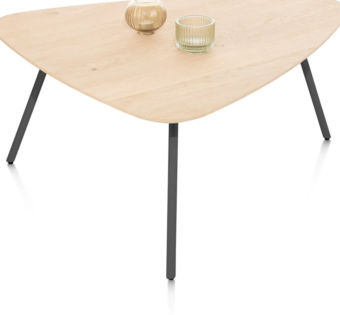 XOOON NIORA salontafel 85 x 77 cm - eiken fineer - grafiet^ Salontafels|Tafelconfigurator