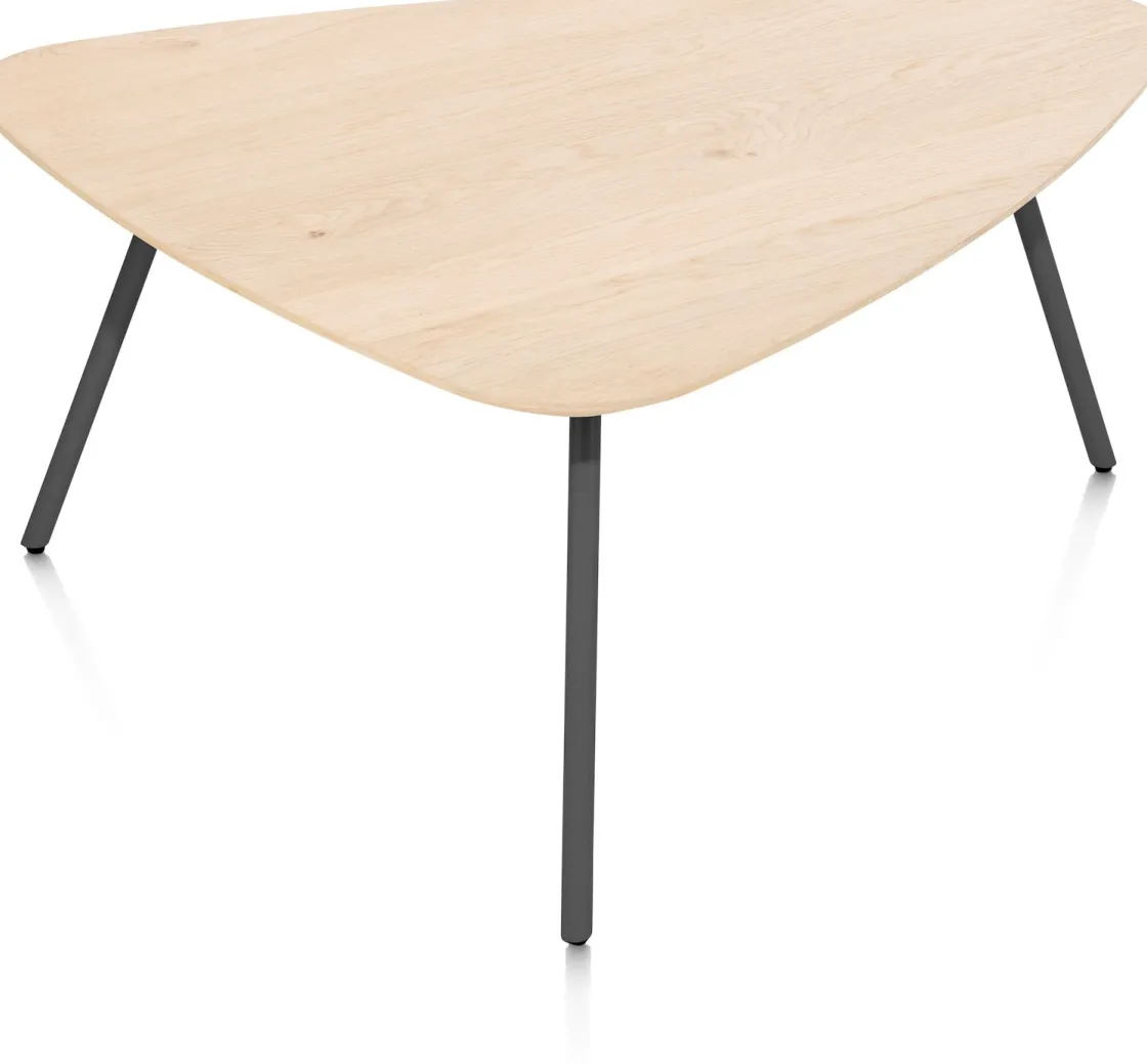 XOOON NIORA salontafel 85 x 77 cm - eiken fineer - grafiet^ Salontafels|Tafelconfigurator