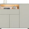 XOOON NOON dressette 148 cm - 3-deuren + 1-lade + 1-niche (+ LED)^ Bergkasten