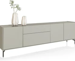 XOOON NOON dressoir 240 cm - 3-deuren + 2-laden - lichtgrijs^ Dressoirs