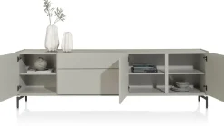 XOOON NOON dressoir 240 cm - 3-deuren + 2-laden - lichtgrijs^ Dressoirs