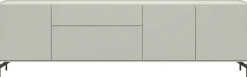 XOOON NOON dressoir 240 cm - 3-deuren + 2-laden - zijdegrijs^ Dressoirs